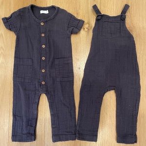 Jamie Kay summer linen rompers 3-6 months